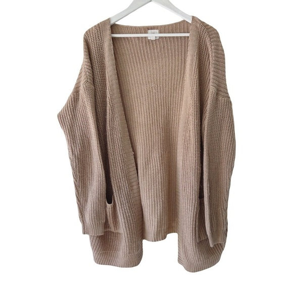 Neutral Oversized Knit Cardigan Sz M/L - Picture 1 of 6